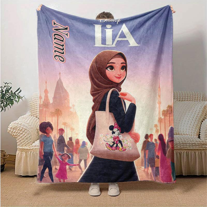 Custom 1pc Magical Family Portrait Blanket, Soft And Comfortable Blanket, Casual Warm, Camping Travel Blanket, Birthday Gift Q910223