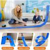 Flexible Race Car Track for Kids Toy, Portable Roll-Up Flex Track Racetrack with Suction Cups & 4 Wheels, Compatible with 1:64 Scale Model Cars