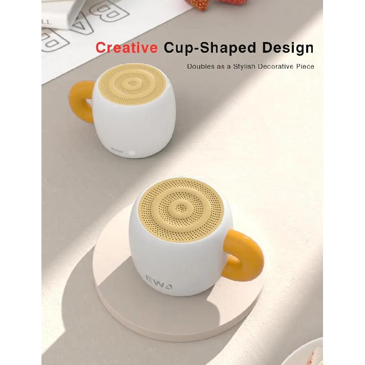 EWA A163 Creative Cup Shaped Mini Bluetooth Speaker IP67 Waterproof Portable Metal Wireless Speaker Suitable for Gifts