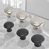10Pcs Single Hole Round Cabinet Handles With Screws Door Knobs for Kitchen & Bathroom Stainless Steel Drawer Pulls Handle Knobs