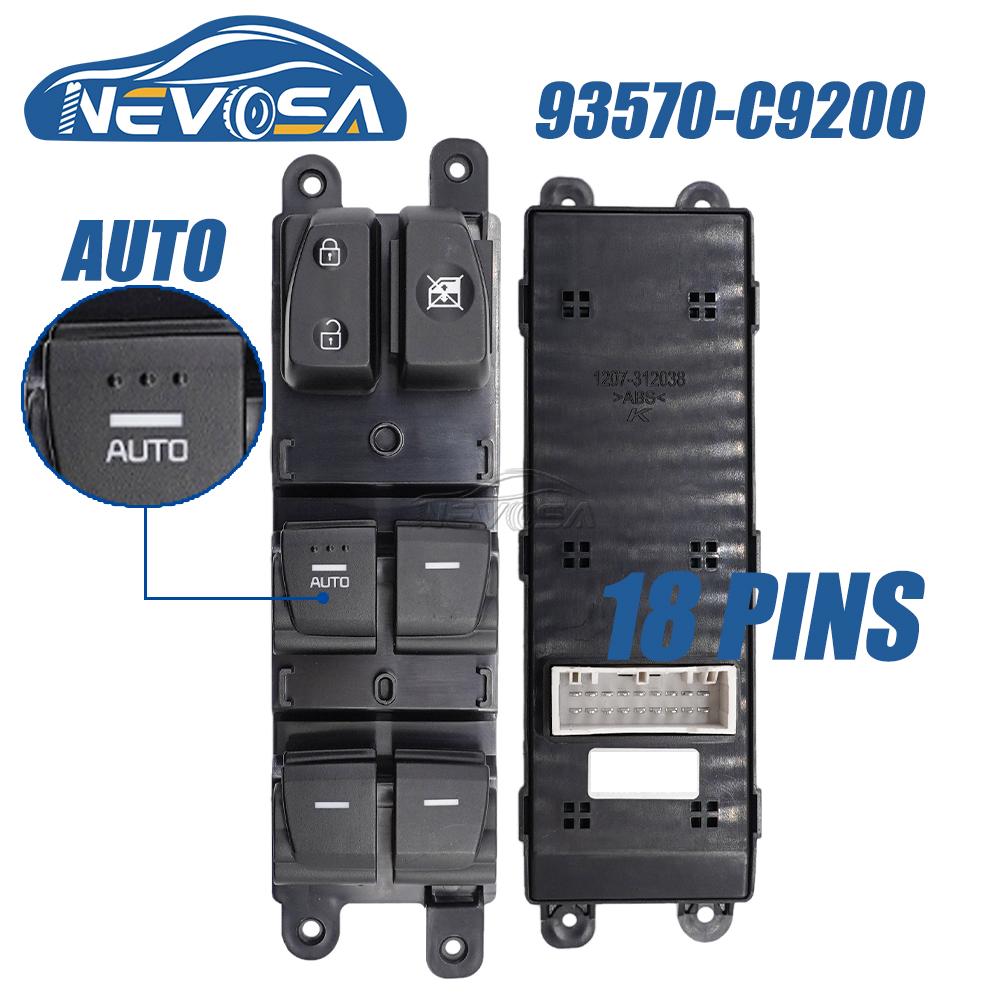 NEVOSA 93570-C90004X 93570-C91004X 93570-C92004X Master & Rear Power Window Switch Button For Hyundai IX25 Creta 2014