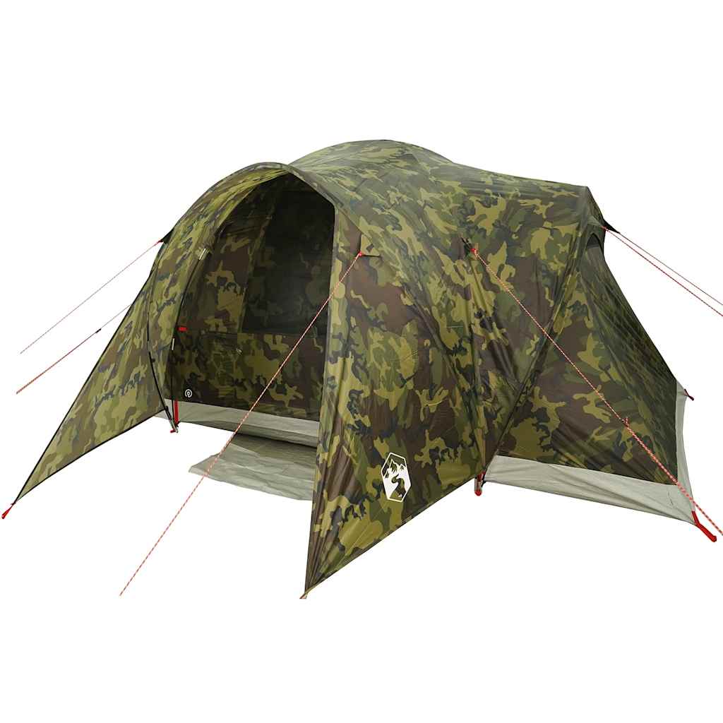 Dome Family Tent for 6 Persons Camouflage Pattern Waterproof