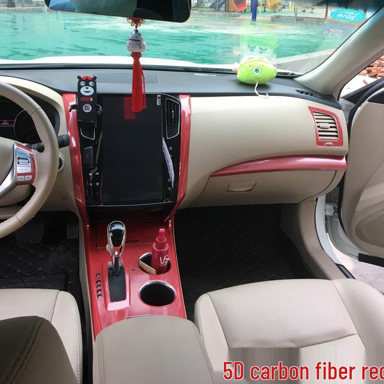 Compatible with 2013-2018 Teana, Carbon Fiber Center Console Gear Decor Sticker.