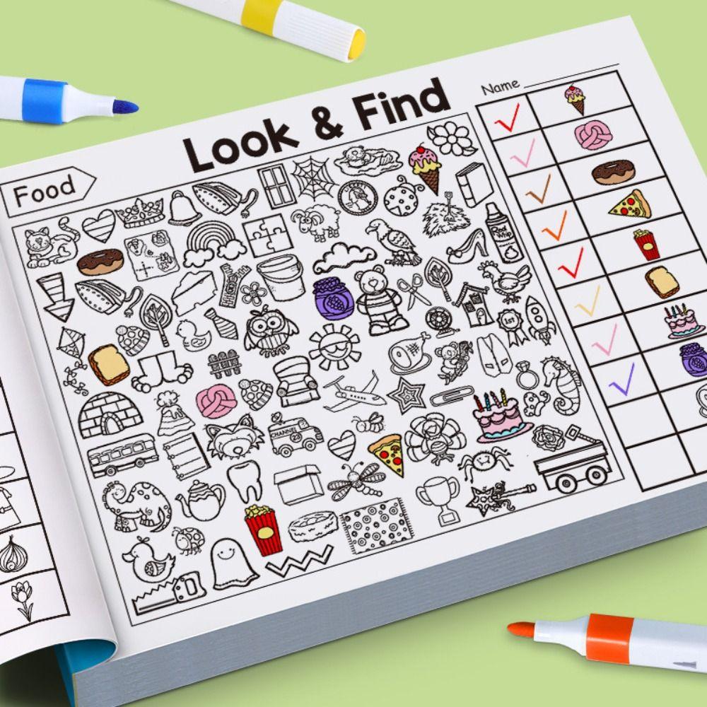 Focus and Attention Fun Coloring Book Visual Perception Handwriting Exercise Book
