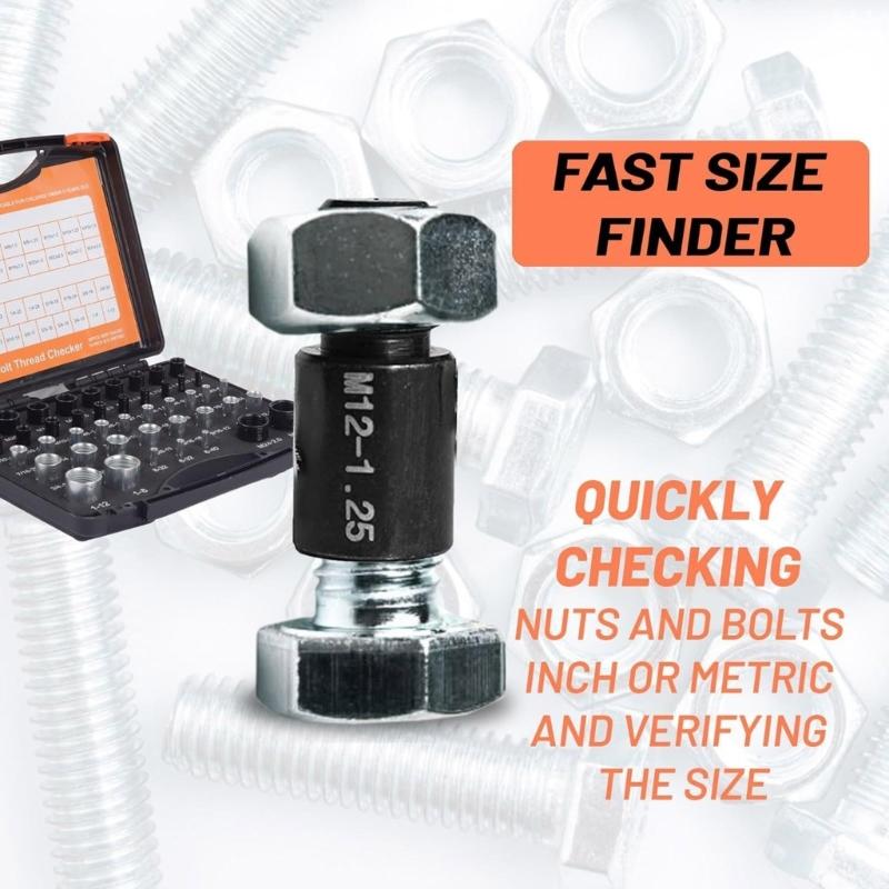 Устройство для проверки резьбы гаек и болтов. Устройство для проверки алюминиевой резьбы. Дюймовые и метрические датчики с наружной и внутренней резьбой. Точные измерения.