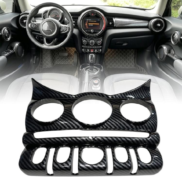 Запасная рамка панели кондиционера для MINI F55 F56 F57 2014-2024, Декоративная накладка ABS с рисунком под карбон для области ручек на приборной панели