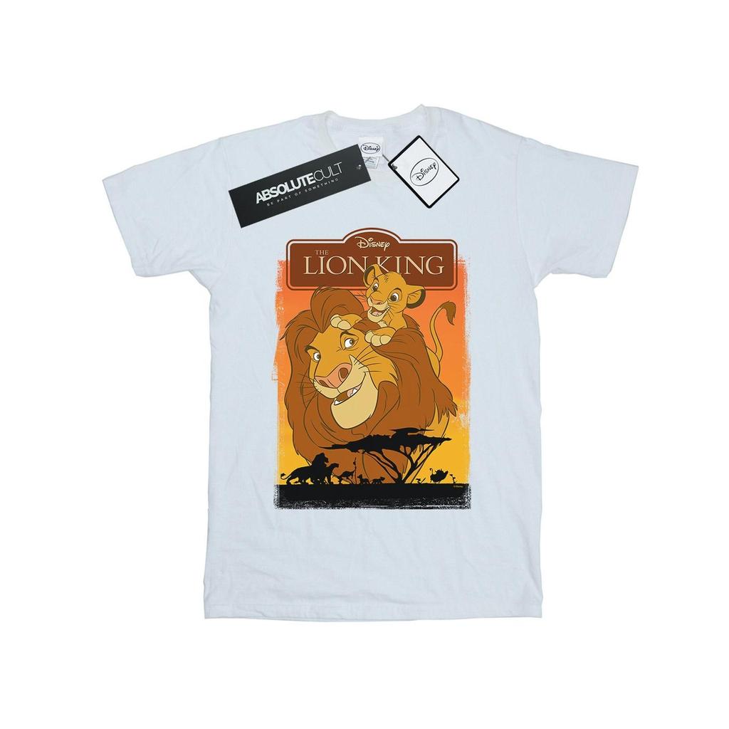 Disney Womens/Ladies The Lion King Simba And Mufasa Cotton Boyfriend T-Shirt