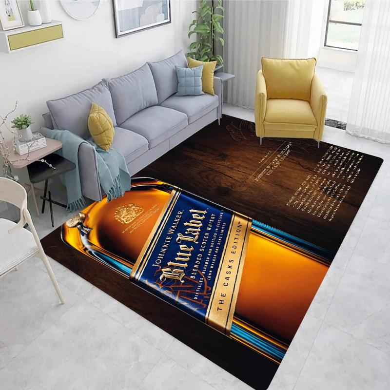 Whiskey J-Johnnie Walker Logo Carpet Floor Mat - Sofa Wine Cabinet Bathroom Decoration Area Rug Gift
