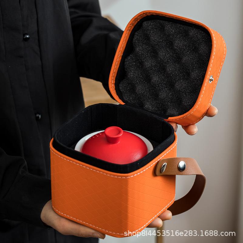 Portable Outdoor Travel Tea Set Insurance Company Event Gifts Real Estate Mid-Autumn Festival Souvenir