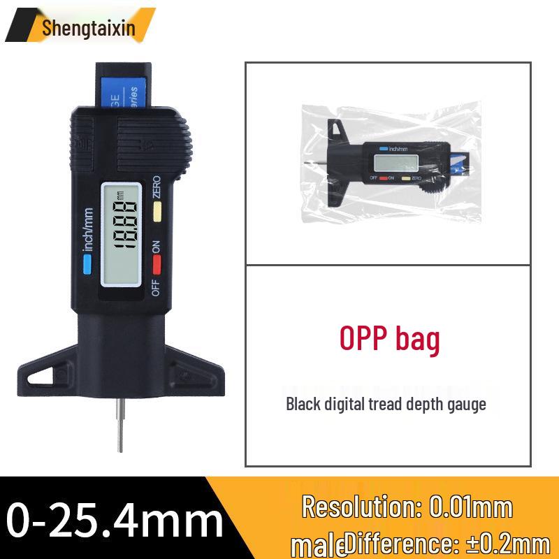 Цифровой штангенциркуль Shengtai Xin 0-25 мм, измеритель глубины протектора