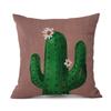Tropical Plants Cactus Pillow Case Linen Decorative Pillowcases Tropical Cactus Throw Pillow Case Kussensloop Almohada Zt275