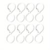 1 Set of 8 S-shaped Hook Clips, Kitchen and Bathroom Rod Hooks, No-drill Plastic Clothes Hooks and Hangers