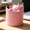 Подставка для ручек 3D-печать, Форма кошки, Большая вместимость, Полый ствол, Настольный органайзер для карандашей, гелевых ручек, кистей для макияжа, Милый декор в девичьем стиле