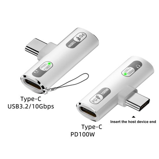 Адаптер для наушников типа C, аудиоразветвитель PD 100 Вт для Xiaomi, чип передачи данных 10 Гбит/с, микрофон, поддержка быстрой зарядки, USB-адаптер для Samsung