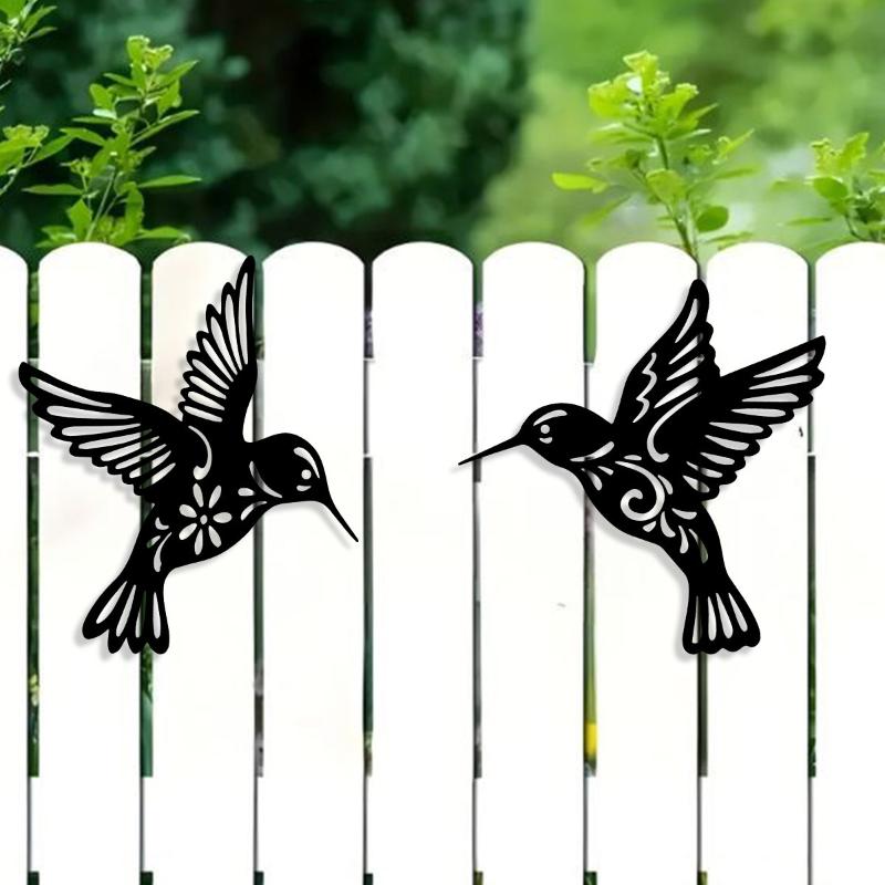 1 шт. Металлическое украшение-колибри на стену, полая железная скульптура птицы, настенные фигурки, орнамент, декор для дома