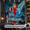 Personalized Wall Tapestry,Lady Gaga Custom Printed Name, Fabric Wall Art For Indoor Room Backdrop