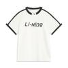 Li-Ning Серия Sport Lifestyle Уличный стиль Американский винтаж Повседневный Универсальный Удобный Футболка с коротким рукавом Женские футболки Молочно-белый Черный AHSVB44-1