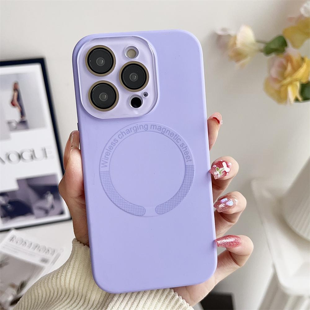 Роскошный мягкий жидкий силиконовый магнитный чехол для iPhone 15 14 13 12 11 Pro Max Plus для Magsafe Camera Protector Shockproof Cover