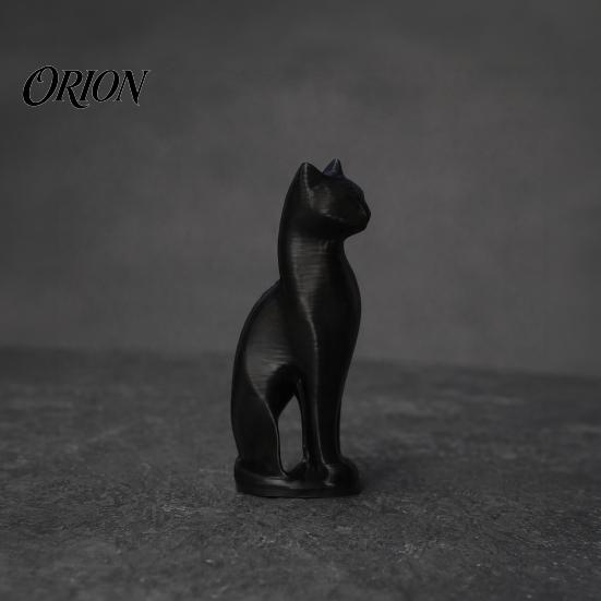 Подарок для любителей кошек Фигурка, Маленькая скульптура, напечатанная на 3D-принтере, Коллекционное животное Настольное украшение на день рождения Декор для полки в доме, Универсальное произведение искусства