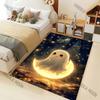 Halloween Decor Moon Ghost Print Carpet for Living Room Bedroom Bedside Floor Mat Cloakroom Sofa Area Rugs Large Size