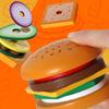 Деревянные игрушки для сортировки и stacking сэндвичей и бургеров, имитация кухонных игрушек, игрушка для дошкольного образования детей