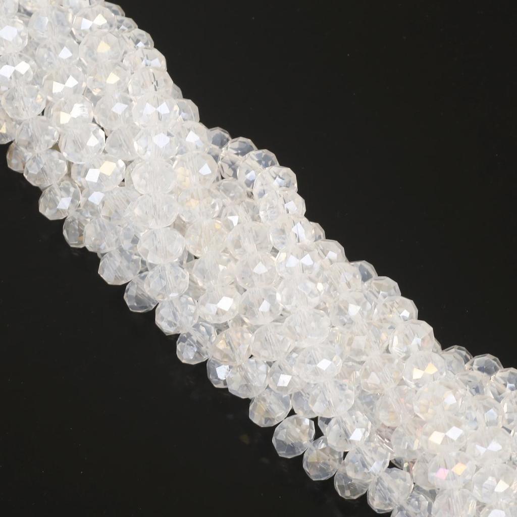 30-200Pcs Rondelle Austria Faceted Crystal Glass Beads Loose Spacer Beads for Jewelry Making