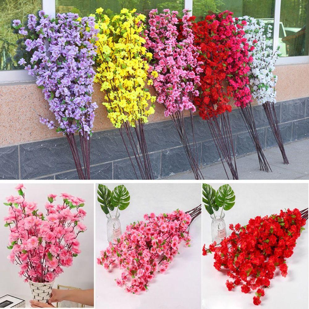 Мультистильные искусственные цветы Короткие/длинные красные украшения для дома и вечеринки Украшение для дома