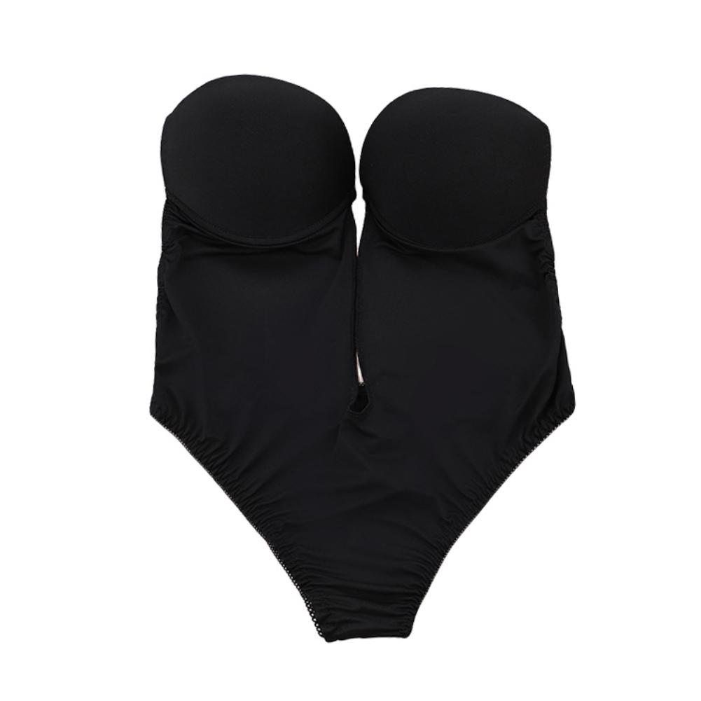 Женское корректирующее белье с открытой спиной, U-образным вырезом, бесшовные стринги, полное боди с глубоким V-образным вырезом, формирователь тела для платья с низкой спиной