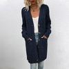 Women's Knitted Sweater Autumn Winter Long Twists Sweaters Loose Casual Cardigan