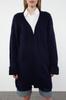 Women's Fashionable Stylish Cardigan Black Wide Fit Soft Textured Knitwear Cardigan