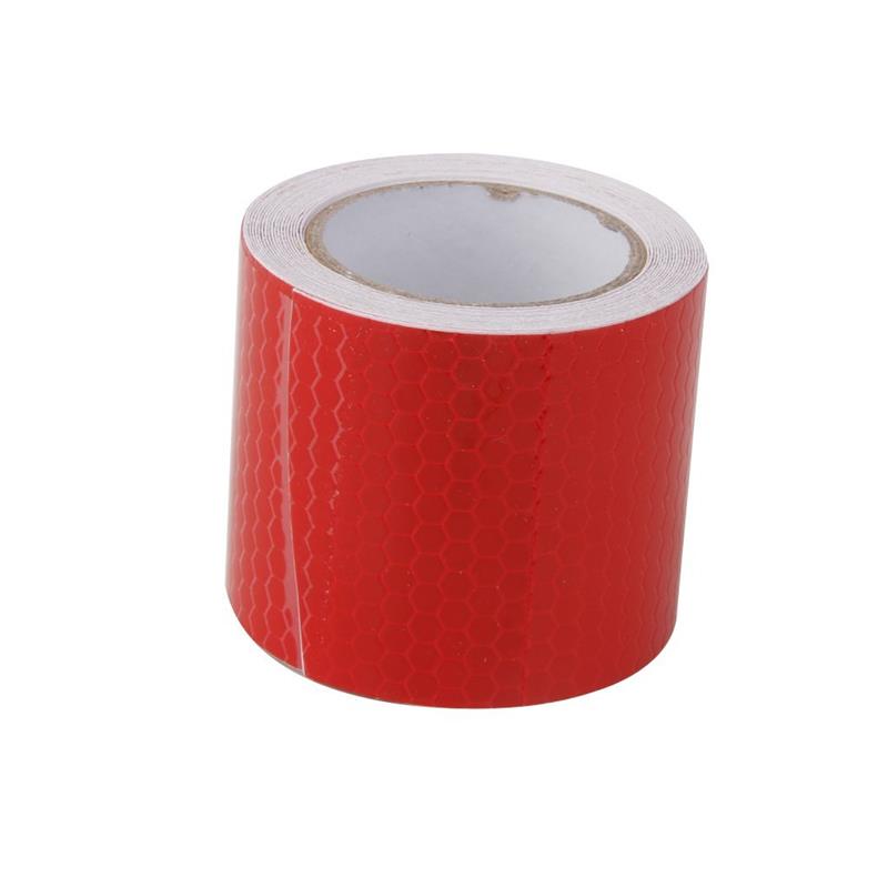 Автомобильная светоотражающая лента, декоративные наклейки, предупреждающая безопасная светоотражающая лента, пленка, автомобильная светоотражающая наклейка красного цвета