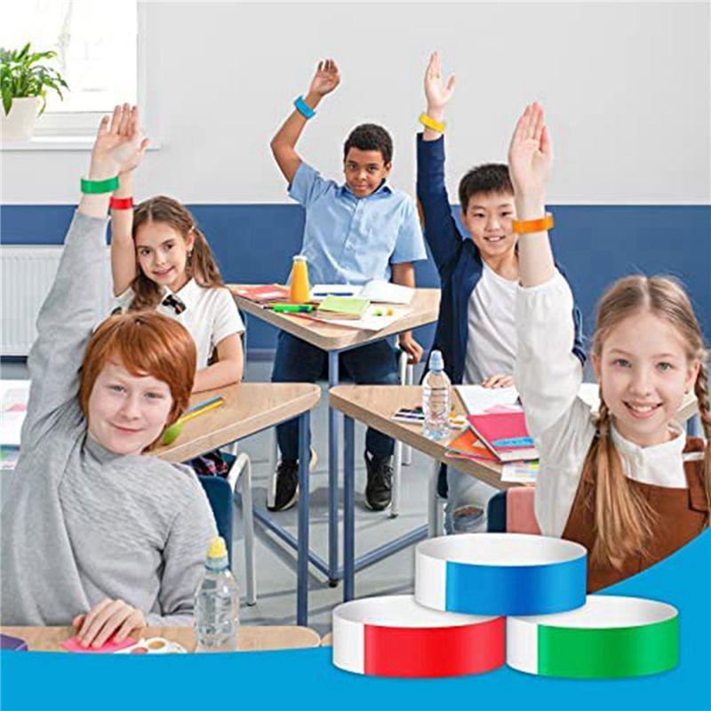 ABUL-1000 Pieces Colored For Events Wrist Bands Paper Bracelets Waterproof Bands For Events Custom Adhesive For Party