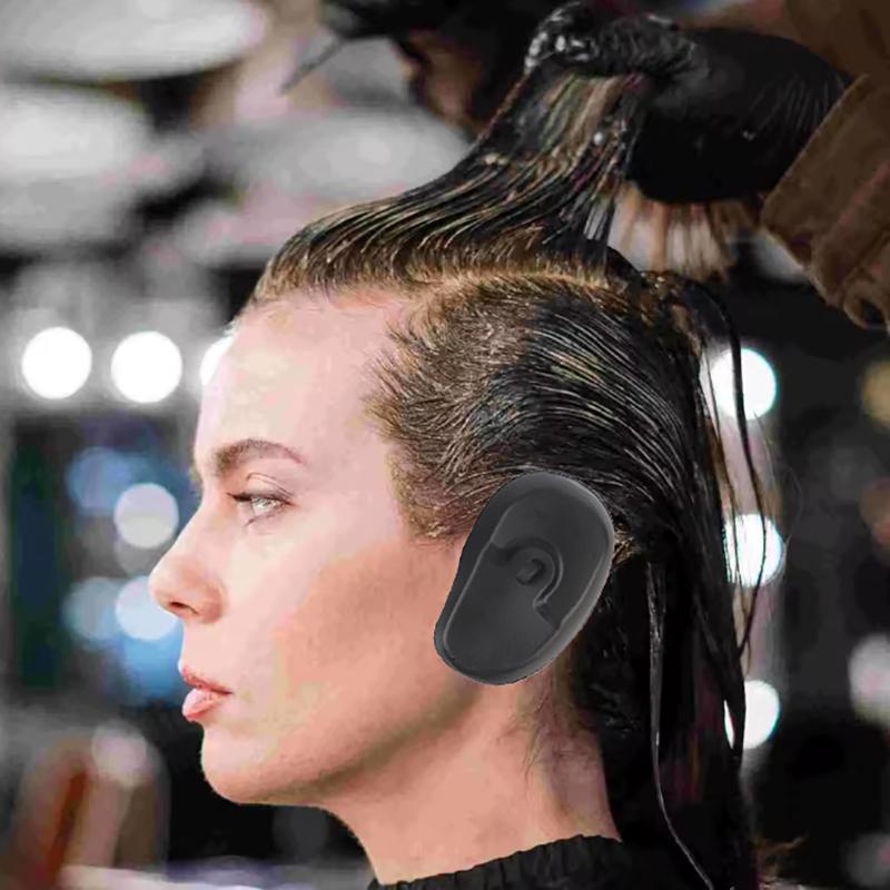 1 пара силиконовых накладок на уши для окрашивания волос, водонепроницаемые защитные накладки для ушей для душа, шапочки-наушники для салона парикмахерской