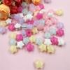 Beaded Materials Five-pointed Star Acrylic Jelly Color Jewelry For Bracelet Earring Making 13.6mm Loose Beads 60pcs DIY Jewelry Accessories