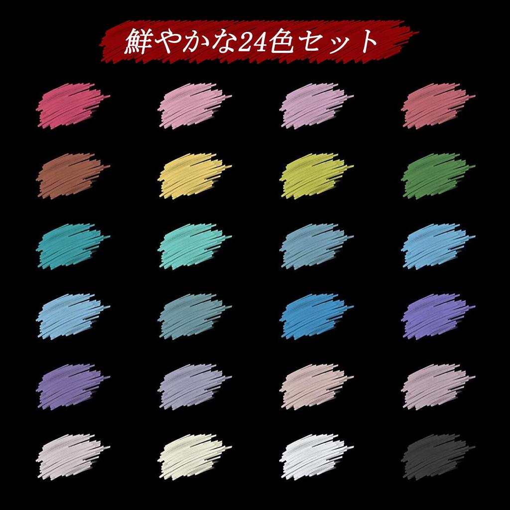 Shuttle Art Chalk Markers for Liquid Chalk Set with Pen Tips and Adhesive for LED and Offices Blackboards, Pens, 24-Color Labels, Water-Erasable,