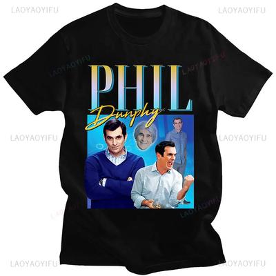 Футболка Phil Dunphy TV Show Отправить другу Подарок Футболка Харадзюку Интересный графический принт Футболка с коротким рукавом Топы Унисекс Повседневная уличная одежда