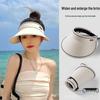 Women's UV Protection Cycling Sun Hat with Face Covering and Fashionable Open Top Design