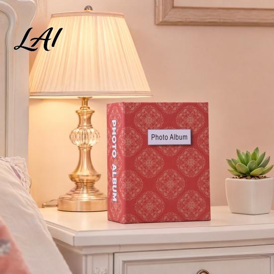 Easy Insert Photo Book Album 3 & 6 Inch Laminated Sleeve Vintage Classic Mini Scrapbook Album for Polaroids Standard Photos Portable Memory