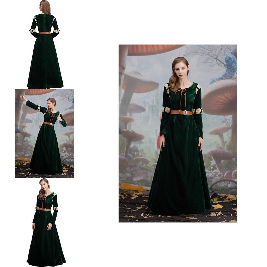 Brave Merida Princess Costume Adult Dress High Quality Cosplay Suit For Halloween Party