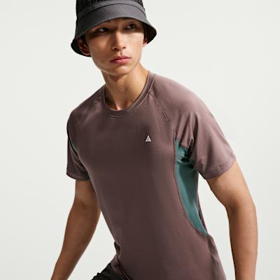 Nike ACG DRI FIT Quick Dry T Shirts Men's Totem Black Purple/Mineral S