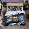 Argentina Football Pattern 3 Pieces Bedding Set Soft Microfiber Duvet Cover with Pillow Cases for Bedroom