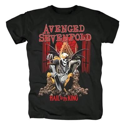 Мужская футболка Top Rock Dark Avenged Sevenfold Группа Nightmare Черный Классический Стиль Футболка Графическая С коротким рукавом Унисекс