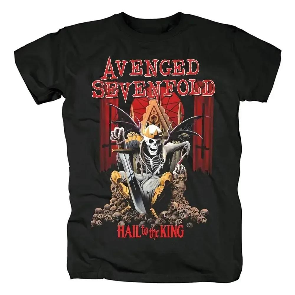 Avenged Sevenfold Группа Кошмар Черный Классический Стиль Повседневная Свободная Печать Футболка Графическая Рубашка с Коротким Рукавом Унисекс