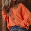 New Autumn and Winter Deep V-neck Pullover Women's Sweater Fashionable Casual Loose Long-sleeved Sweater