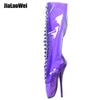 Women Sexy Ballet Super Fashion Shoes Pointed Toe Transparent Clear Vinyl Thin Sexy High Heel Boot