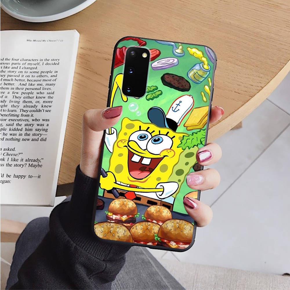 AS17 Spongebob Black Case for Xiaomi Poco X6 M5 M6 F5 F6 F1 C65 C55 C50 C51 C40 Redmi Note 7 8 14C A3X 13C 12C 11 10A 9C Pro Sofe Cover