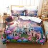 Dreamy Elf World Bedding Set Magic Mushroom Quilt Cover Pillowcase 2/3pcs King Queen Bed Cover Single Double Bed Home Textile