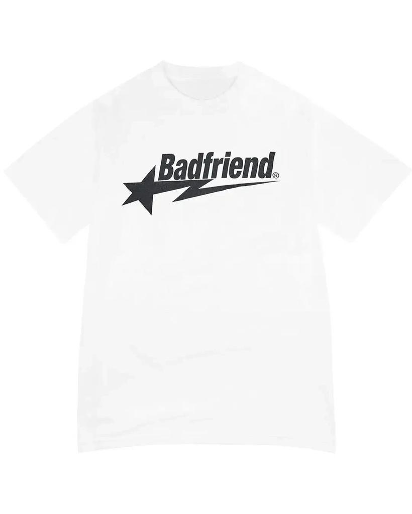 Cotton Lightweight Luxury Trend Badfriend Letter Printed T-shirt Hiphop Oversized Top Fashionable Casual Loose Versatile T-shirt