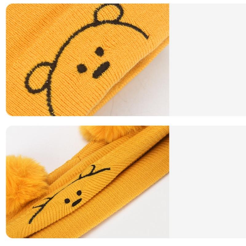 NORTHWOOD One Set Autumn Winter Baby Knitted Hat Newborn Baby Child Warm Woolen Hat Double Layer Thin Line Hat