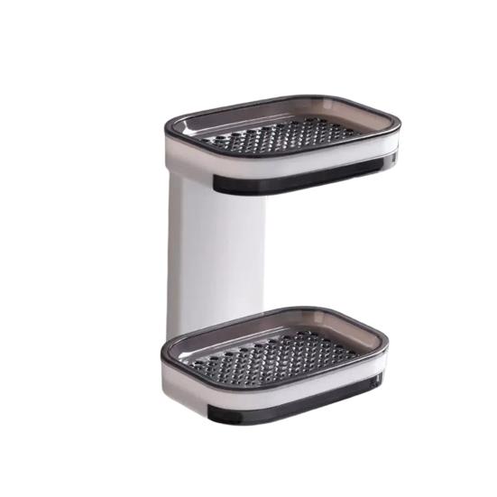 Мыльница Двухслойная Мыльница для душа с Сильной Присоской Легко Устанавливается Без Сверления Настенная Мыльница